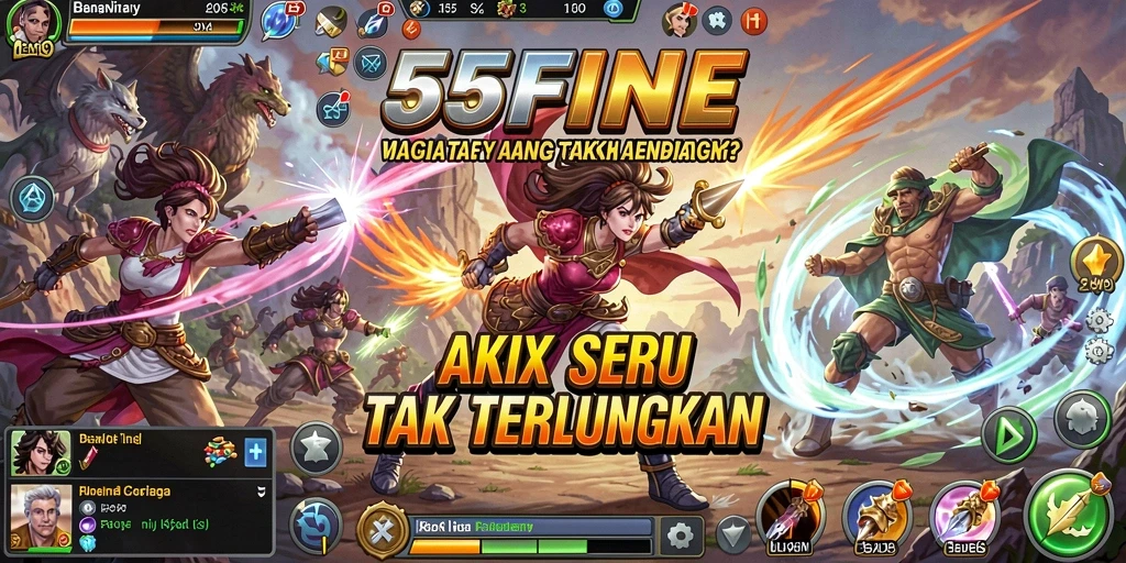 Gameplay 55FIVE yang penuh aksi dan ketegangan.