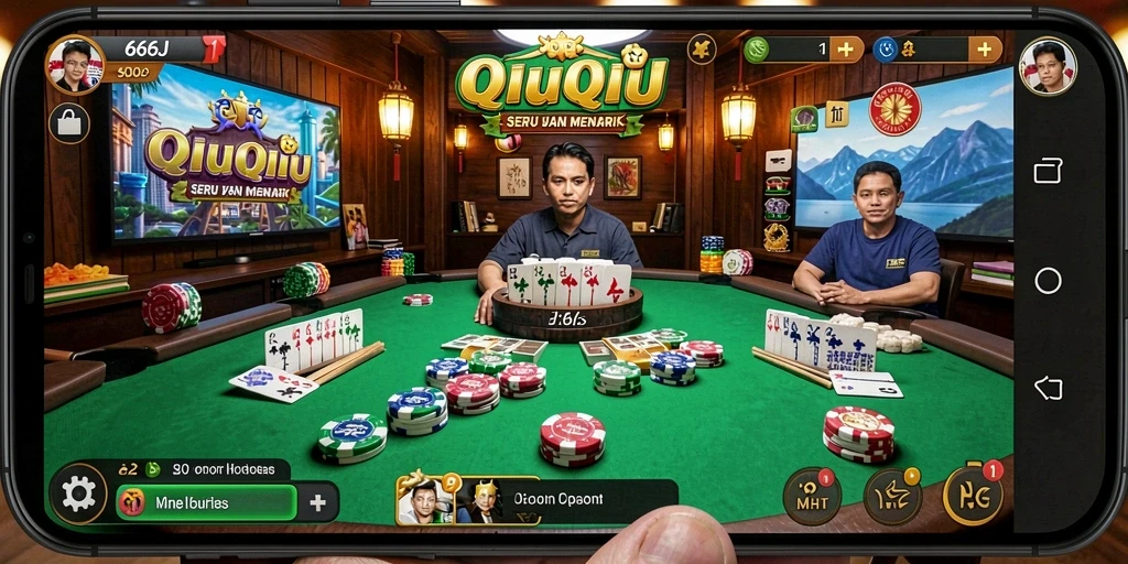 Tampilan screenshot gameplay QiuQiu di 666J yang mendebarkan.