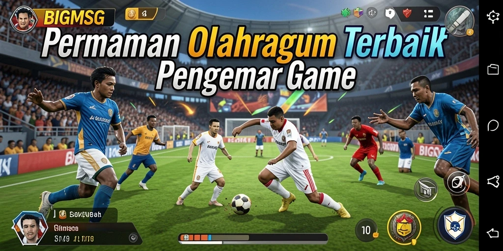 Tampilan gameplay seru dengan berbagai cabang olahraga.