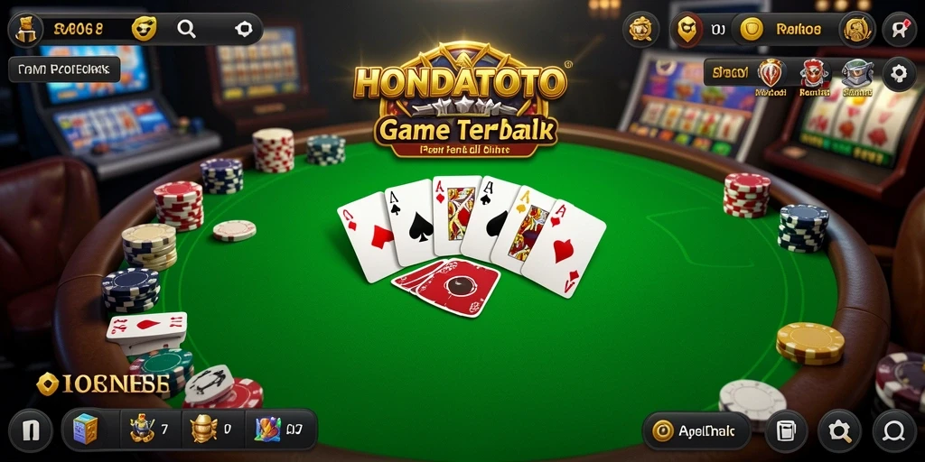 Screenshot HONDATOTO menampilkan aksi seru permainan Poker.