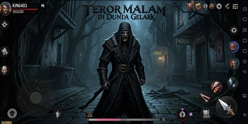 Tangkapan layar KING403 menampilkan suasana mencekam dalam permainan Horror.