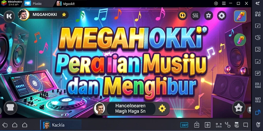 Tampilan menarik dari gameplay MEGAHOKI yang penuh warna.