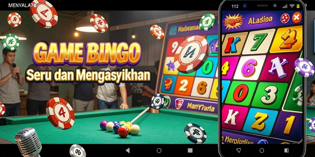 Screenshot gameplay Bingo MENYALA78 yang menarik.