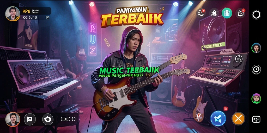 Menampilkan gameplay menawan dengan berbagai lagu musik yang menarik.