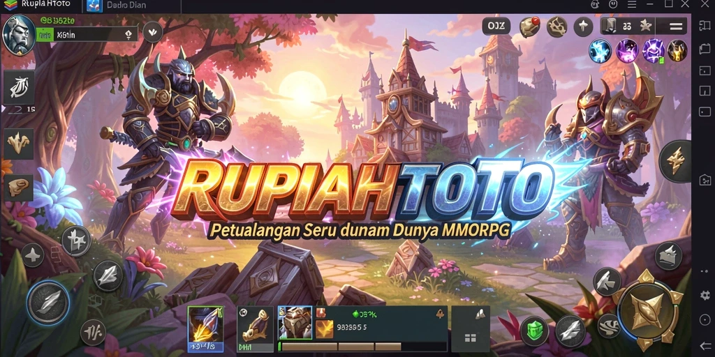 Gameplay RUPIAHTOTO menampilkan pertarungan seru antar karakter dalam dunia MMORPG.