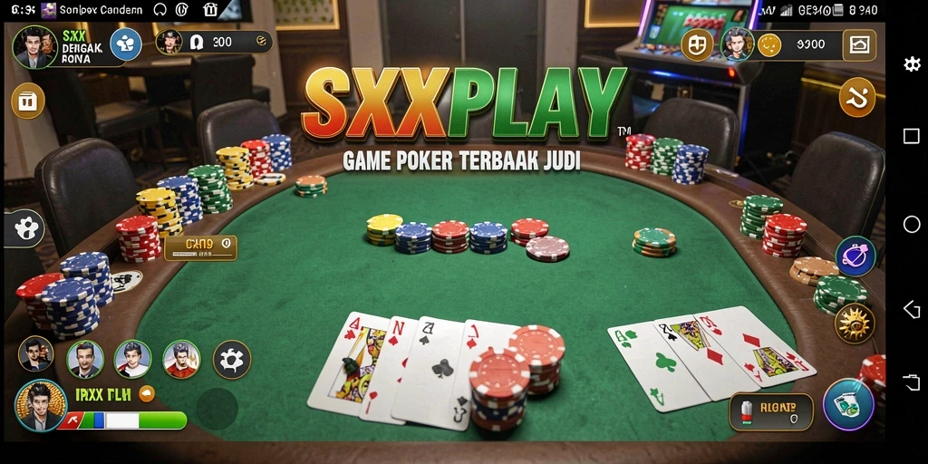 Tampilan gameplay menarik dari SXXPLAY dengan suasana Poker yang kental.
