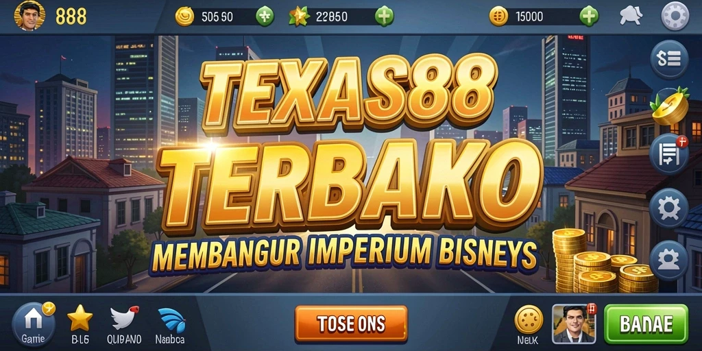 Tangkapan layar utama TEXAS88 menampilkan gameplay dinamis dan interaktif.