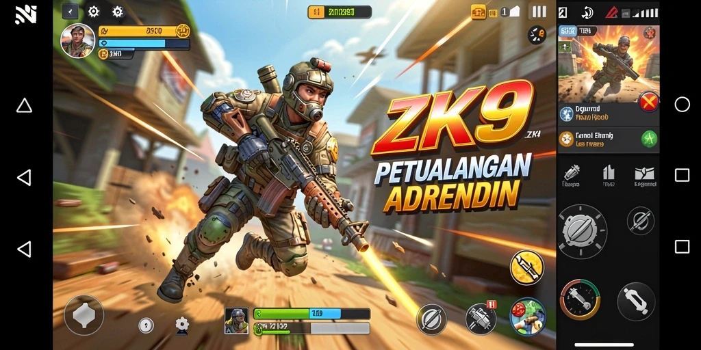 Tampilan gameplay ZK9 yang penuh aksi dan menegangkan.