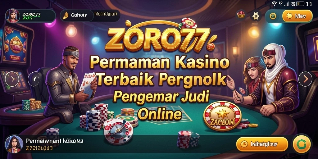 Screenshot gameplay ZORO77 menampilkan aksi seru kasino.